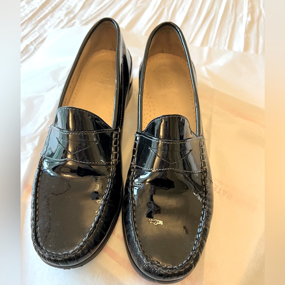 Cole Haan black patent loafers, women’s, 7.5